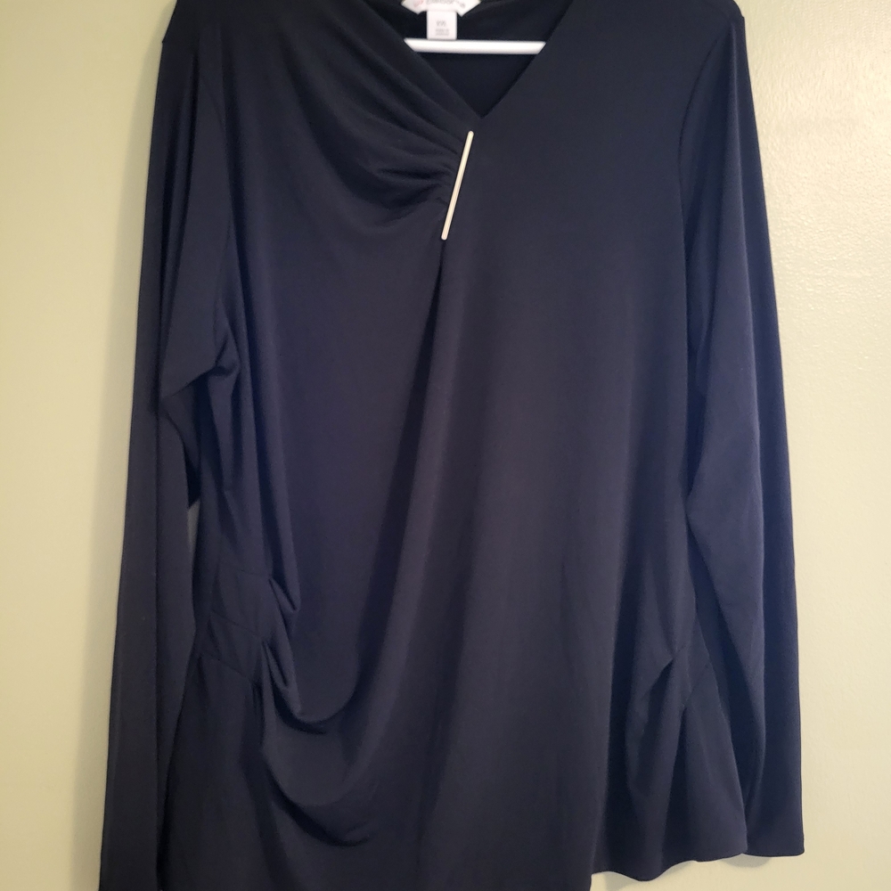 Liz Claiborne Black Long Sleeve Blouse